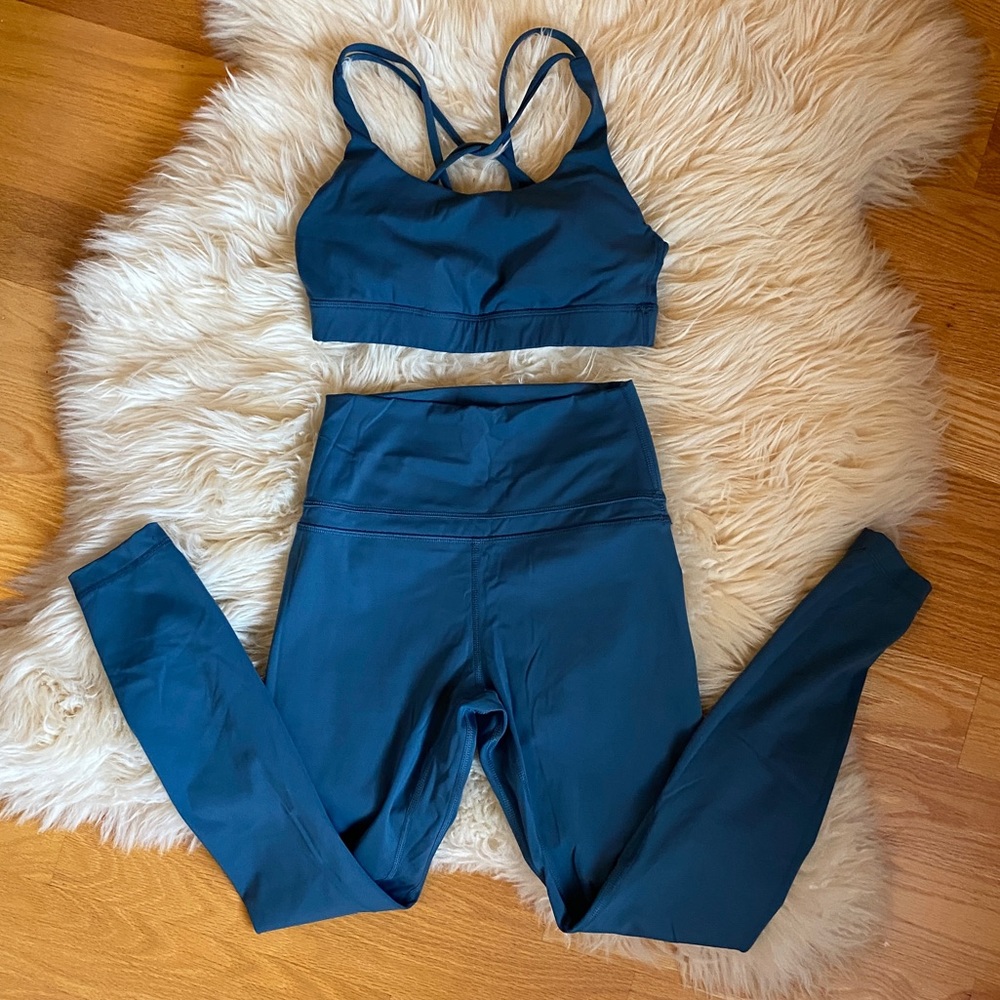 CRZ YOGA XS blue yoga set with leggings and bra